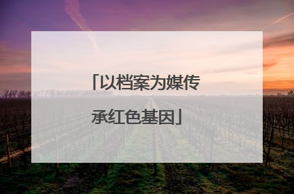 以档案为媒传承红色基因
